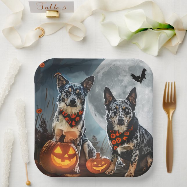 Assiettes En Carton Halloween Éffrayant (Mariage)