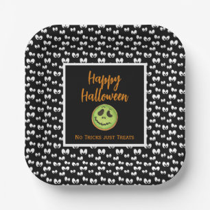 Assiettes En Carton Halloween éffrayants yeux vert cookie pas de tours