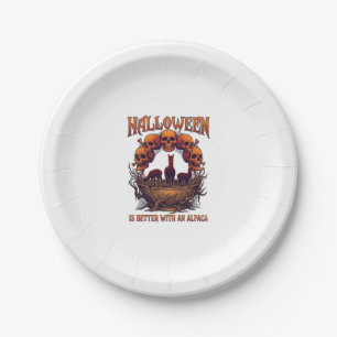 Assiettes En Carton Halloween est meilleur Alpaca crânes orange araign