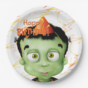 Assiettes En Carton Halloween Frankenstein Monster Anniversaire de enf