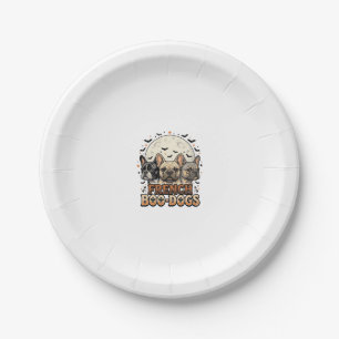 Assiettes En Carton Halloween Frenchie Boo Dogs Drôle Vintage_1