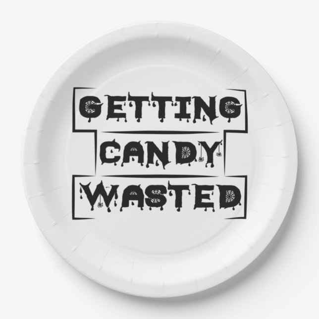Assiettes En Carton Halloween Getting (Devant)