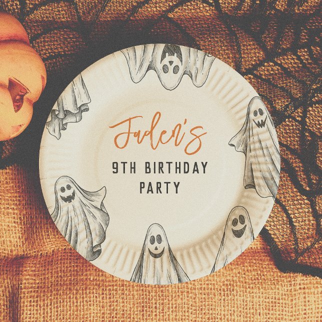 Assiettes En Carton Halloween Ghosts Spooktacular Boy Anniversaire Par (Créateur téléchargé)