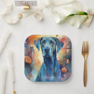 Assiettes En Carton Halloween grand Danse avec la peur Citrouille