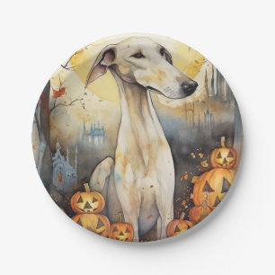 Assiettes En Carton Halloween Greyhound Avec La Peur Citrouille