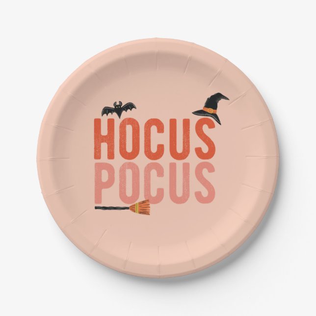 Assiettes En Carton Halloween Hocus Pocus (Devant)