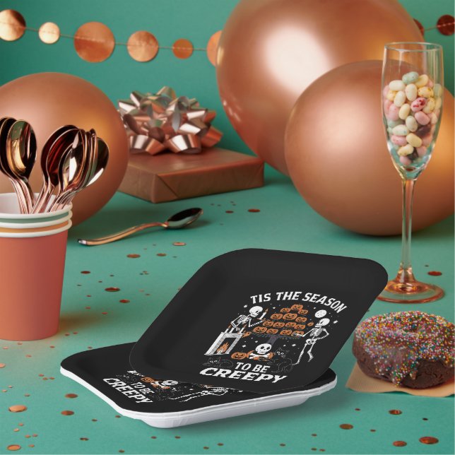 Assiettes En Carton Halloween Horreur C'Est La Saison D'Être Déplaisan (Multi)