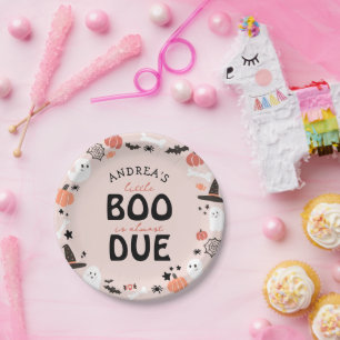 Assiettes En Carton Halloween Little Boo est presque dû Baby shower