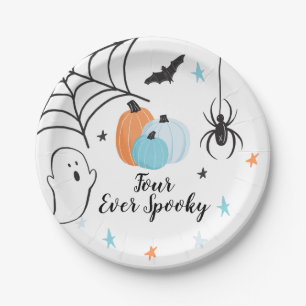 Assiettes En Carton Halloween Quatre Toujours Anniversaire Fantomatiqu