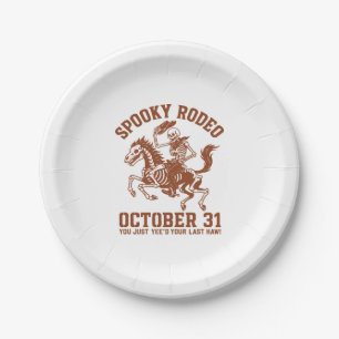 Assiettes En Carton Halloween Rodéo éffrayant 31 octobre
