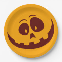 Halloween Smiley Face orange et Brown