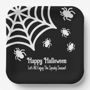 Assiettes En Carton Halloween Spiderweb personnalisé