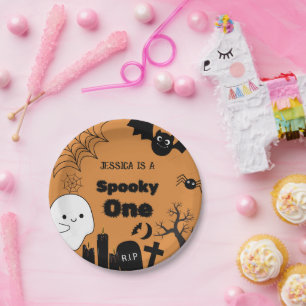 Assiettes En Carton Halloween Sppoky One Premier anniversaire fête
