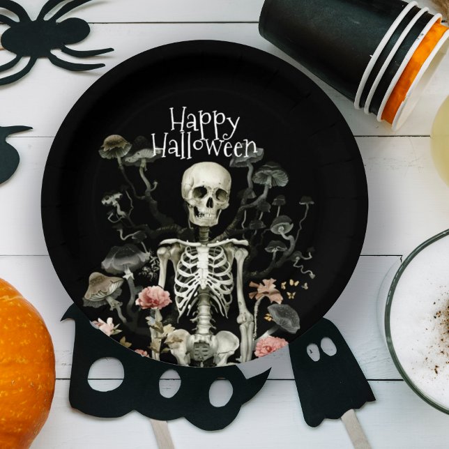 Assiettes En Carton Halloween Squelette Hauné Forêt Noire (Créateur téléchargé)