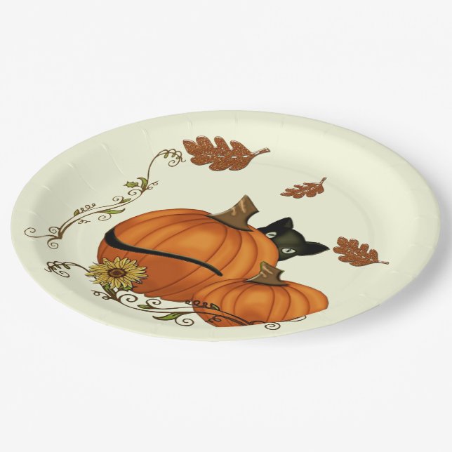 Assiettes En Carton Halloween style pays (Angle)