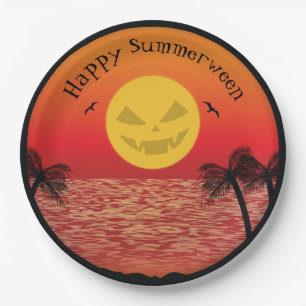 Assiettes En Carton Halloween tropical