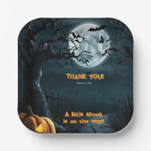 Assiettes En Carton Halloween Un Baby shower Citrouille Un Peu Parlé