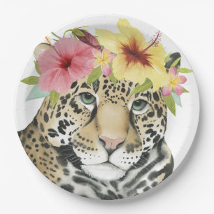 Assiettes En Carton Halo tropical   Sweet Cheetah