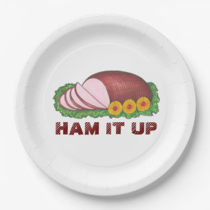 Assiettes En Carton HAM IT UP Holiday Ham Christmas Diner Plaques de n