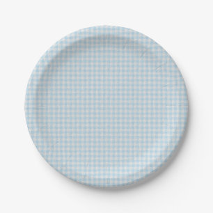 Assiettes En Carton HAMbyWG - plaque à papier - guingan de bleus