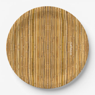 Assiettes En Carton HAMbyWG - Plaque papier 7 ou 9" - Image Bamboo