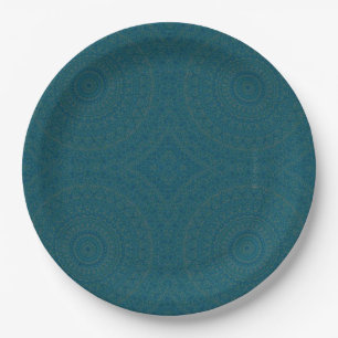Assiettes En Carton HAMbyWG - Plaque papier 7 ou 9" - Turquoise bohème