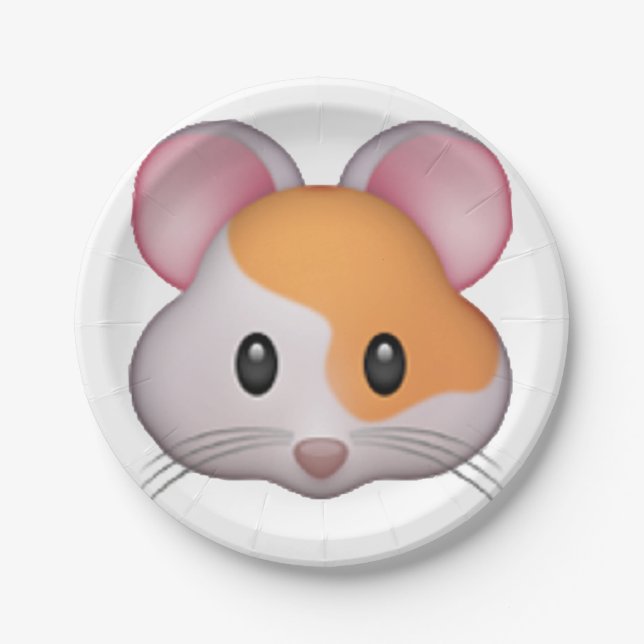 Assiettes En Carton Hamster - Emoji (Devant)