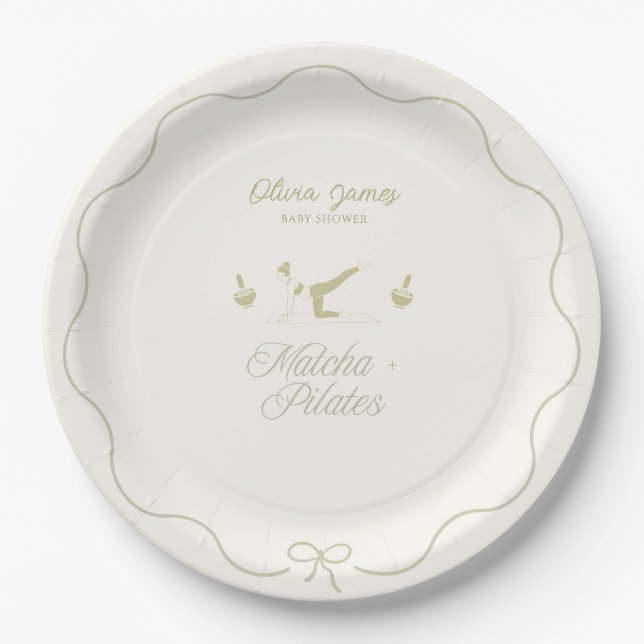 Assiettes En Carton Handmade pilates baby shower (Devant)