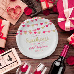 Assiettes En Carton Hanging Love Hearts Petit Baby shower amoureux<br><div class="desc">Célébrez dans le style avec ces assiettes en papier baby shower amusantes et modernes. Le design est facile à personnaliser avec votre propre libellé et votre famille et vos amis seront ravis de voir ces fabuleuses plaques en papier. Des éléments de partie correspondants se trouvent dans la collection.</div>