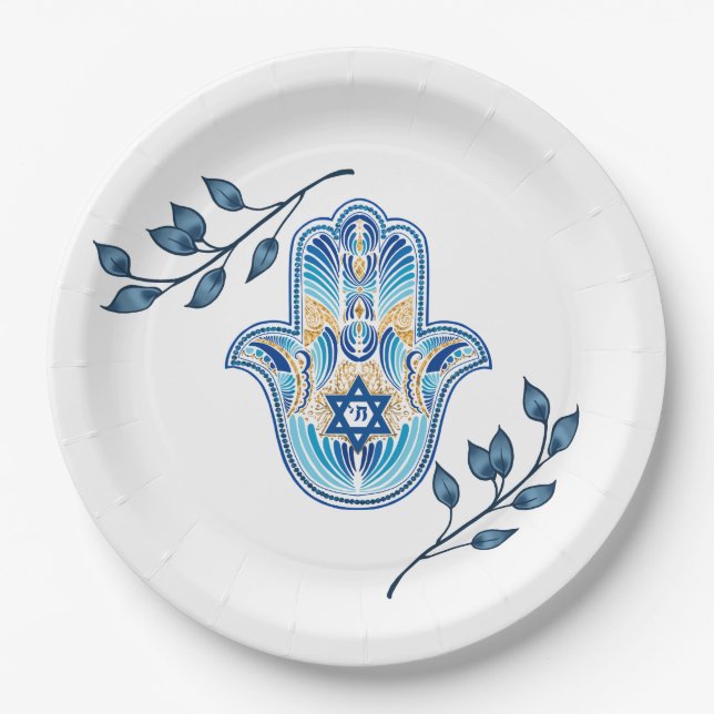 Assiettes En Carton Hanoukka (Devant)