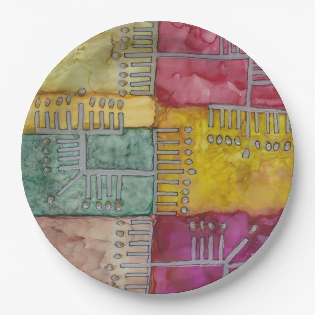 Assiettes En Carton Hanoukka A Beaucoup De Menorahs (Devant)