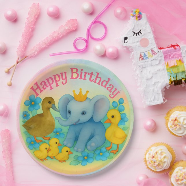 Assiettes En Carton Happy Birthday Paper Plates - Children's Birthday  (Fête)