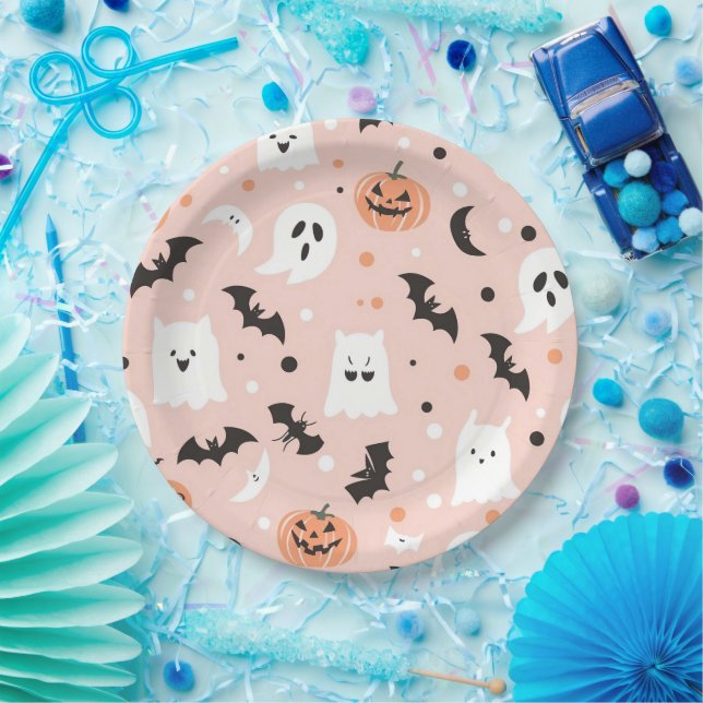 Assiettes En Carton Happy Halloween Éffrayant Cute & Festive Halloween (Fête)