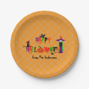 Assiettes En Carton Happy Halloween plaque papier