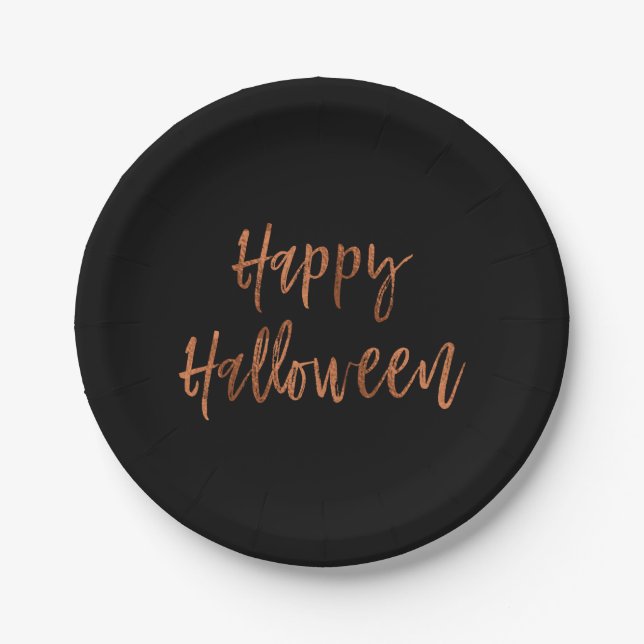 Assiettes En Carton Happy Halloween Plaques d'Halloween modernes (Devant)