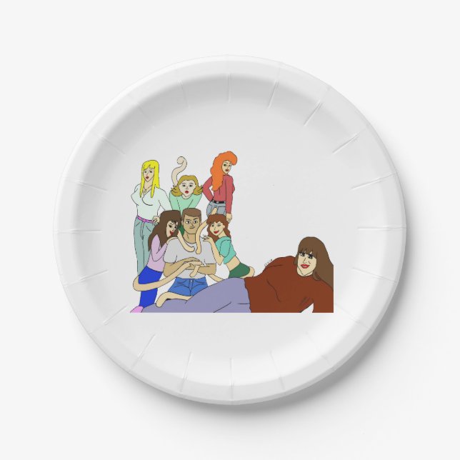 Assiettes En Carton Harem (Devant)