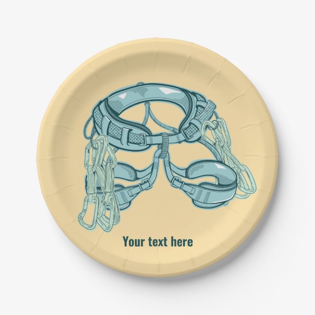 Assiettes En Carton Harnais d'escalade de roche avec tirages rapides (Devant)