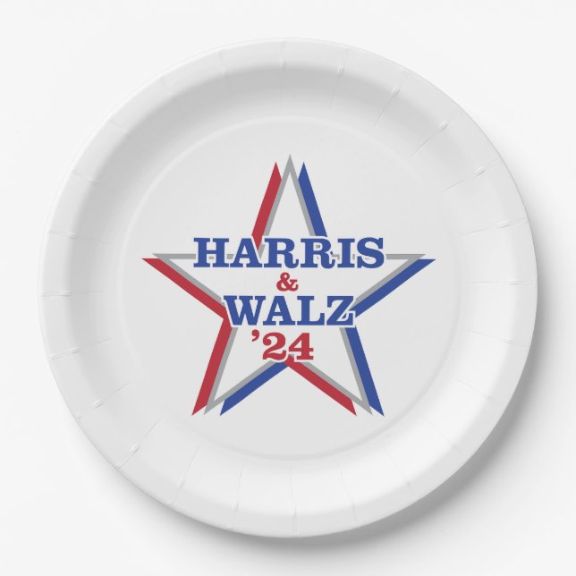 Assiettes En Carton HARRIS & WALZ '24 Plaques papier (Devant)
