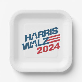 Assiettes En Carton Harris Walz Élection 2024