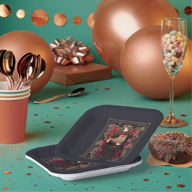 Assiettes En Carton HARRY POTTER™ | Anime Hermione Granger assis (Multi)