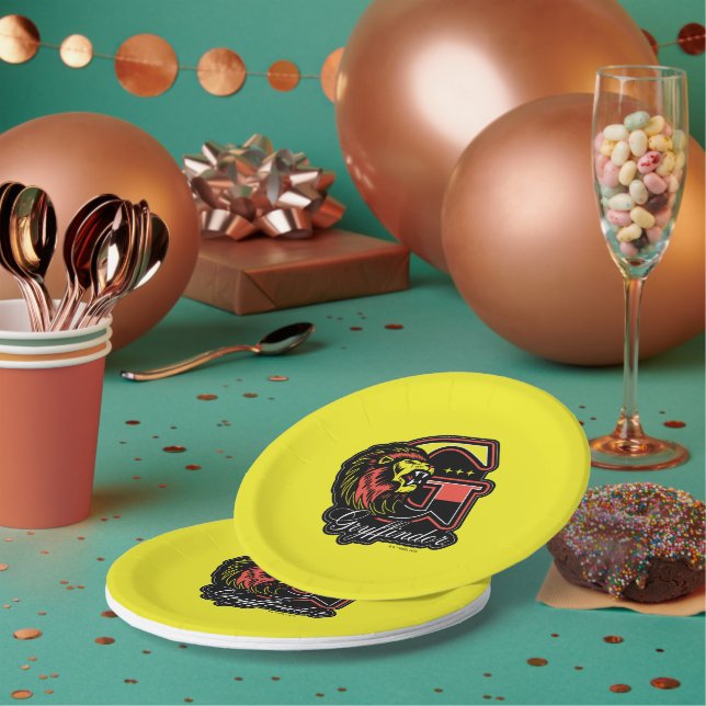 Assiettes En Carton HARRY POTTER™ | Badge sportif GRYFFINDOR™ (Multi)