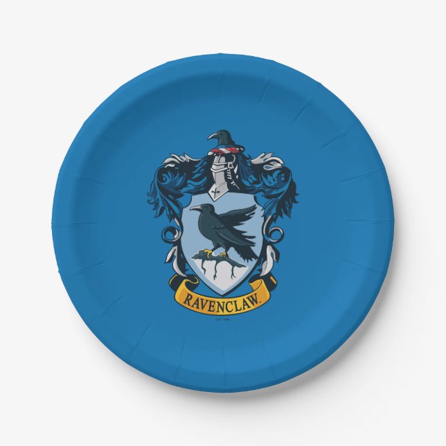 Assiettes En Carton Harry Potter  | Blason gothique de Serdaigle (Devant)