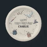 Assiettes En Carton Harry Potter First Birthday<br><div class="desc">Celebrate your child's First Birthday with these sweet paper plates from Harry Potter. Personalize by adding your child's name!</div>
