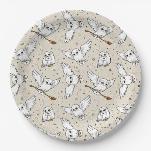 Assiettes En Carton Harry Potter   Motif Hedwig - Baby Shower