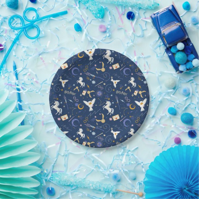 Assiettes En Carton HARRY POTTER™ Motif icône du solstice d'été (Fête)