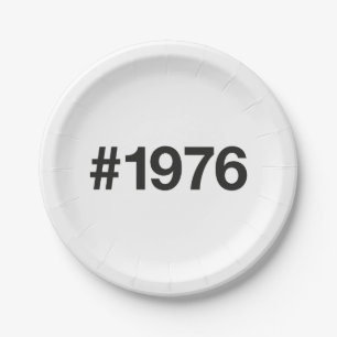 Assiettes En Carton Hashtag 1976 49 Anniversaire