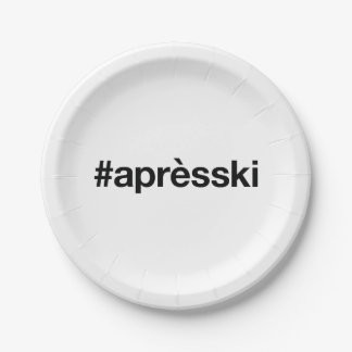 Assiettes En Carton Hashtag SKI APRES
