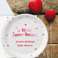 Heart Valentine Thème Baby Girl Douche Plaque en p