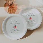 Assiettes En Carton HEIDI Pink Berry Sweet Strawberry Girl Baby Douche<br><div class="desc">Ces plateaux de papier de douche pour bébé aux fraises roses de la collection Heidi sont parfaits pour une douche pour bébé printemps ou été. Le design boho unique présente de mignonnes fraises pique-nique en rouge, rose et blanc. Personnalisez vos plaques de douche bébé avec le nom de la future...</div>