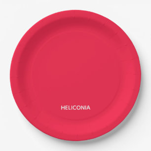 Assiettes En Carton Heliconia red color